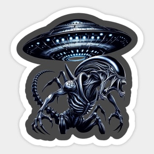 alien invader Sticker